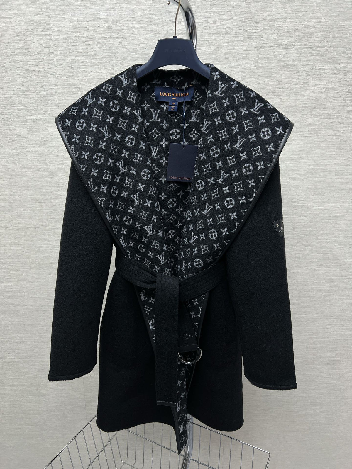 LV Double Sided Wrap Cashmere Wool Coat - Women's