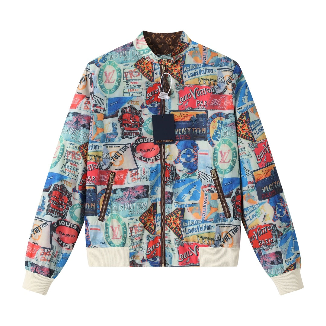 Louis Vuitton Newspaper Print Reversible Jacket