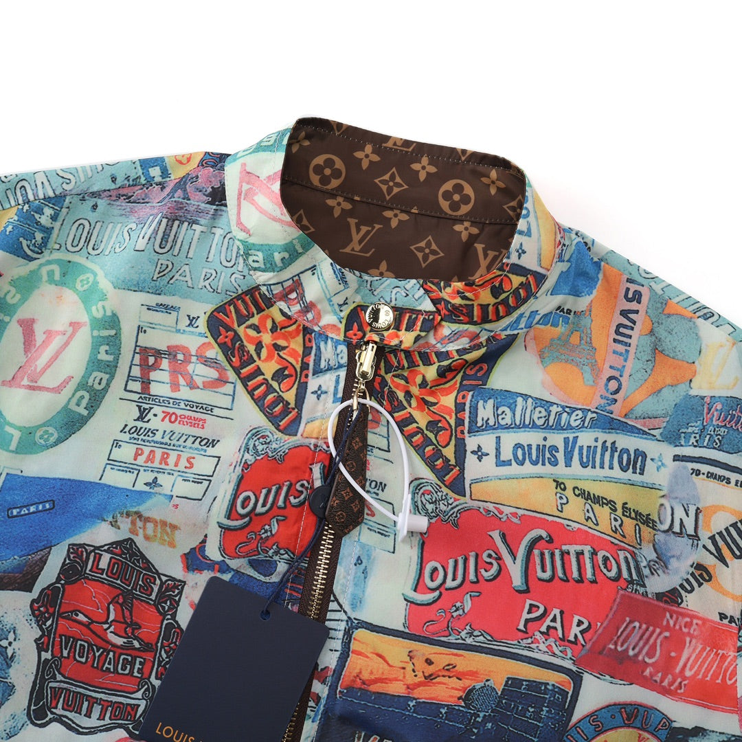 Louis Vuitton Newspaper Print Reversible Jacket