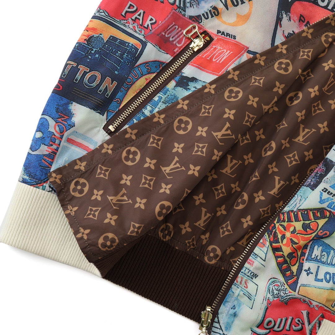 Louis Vuitton Newspaper Print Reversible Jacket