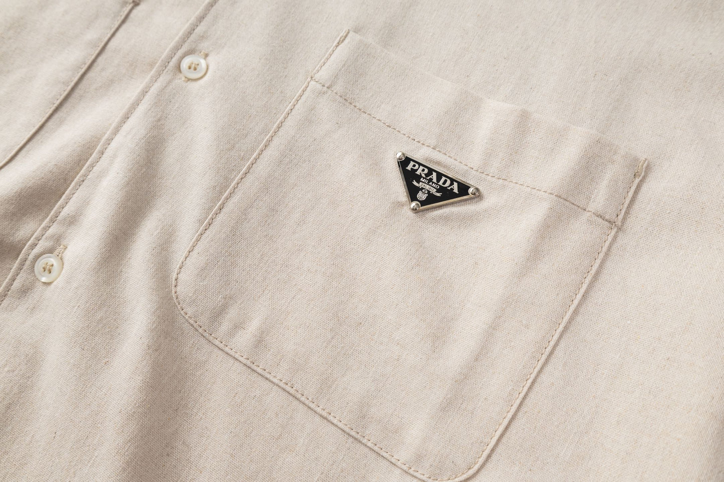 Prada Linen Short Sleeve Shirt