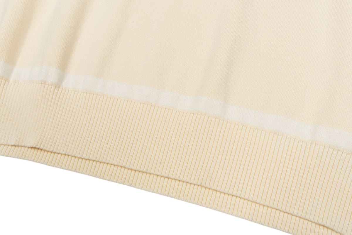 LV Striped Knit Long-Sleeve Polo Shirt
