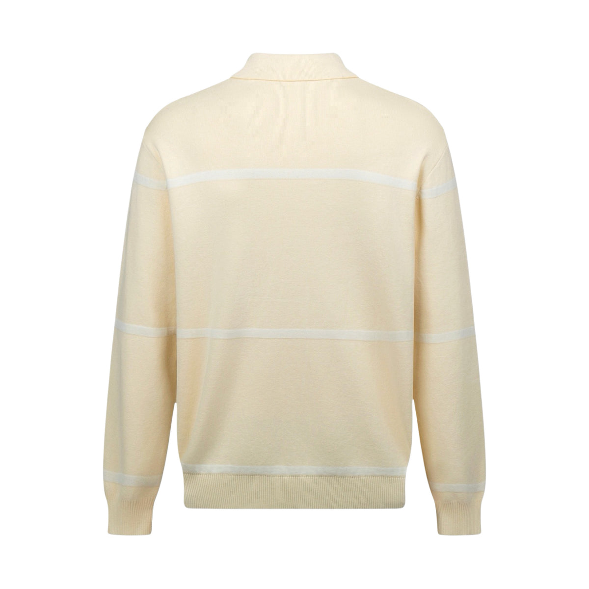 LV Striped Knit Long-Sleeve Polo Shirt