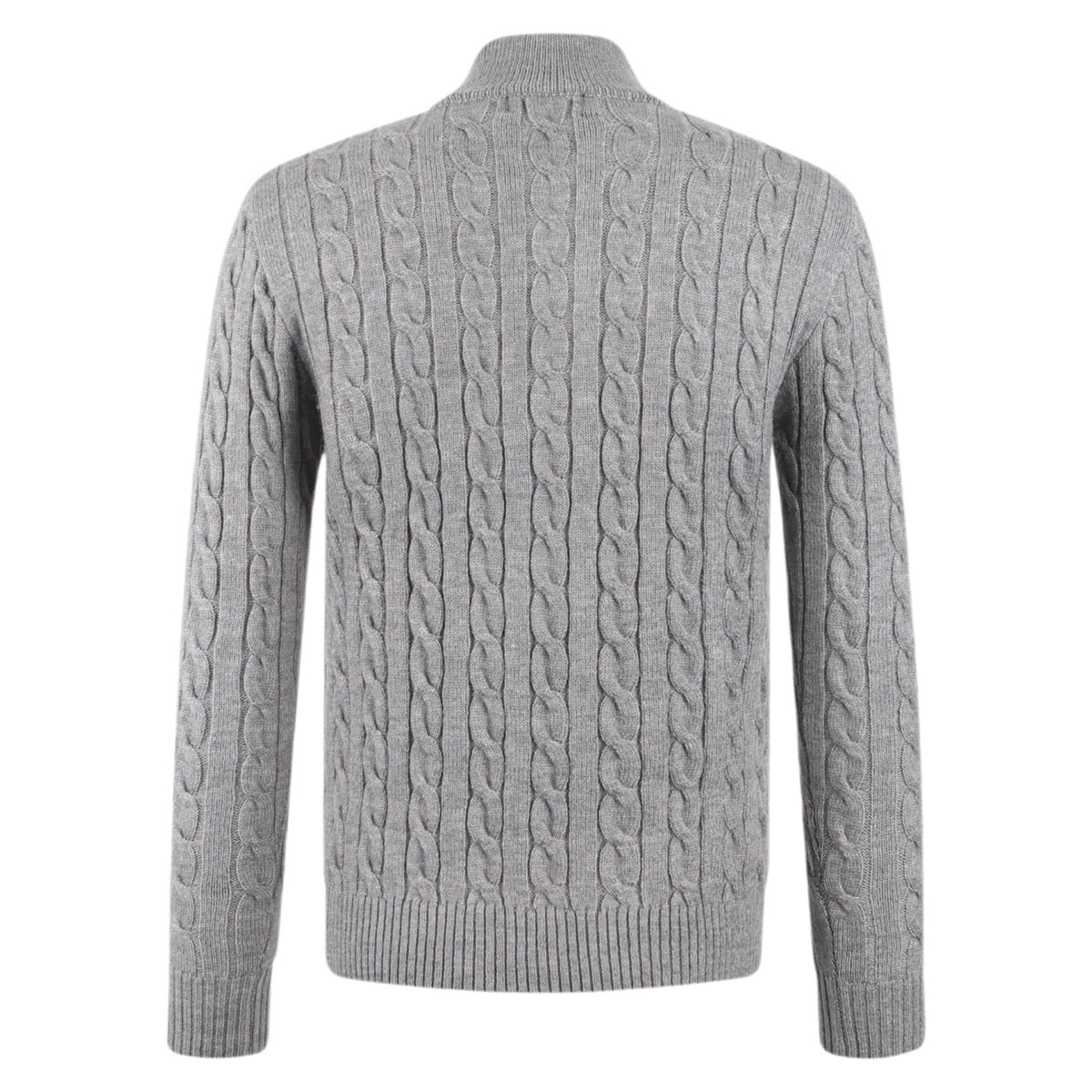 Ralph Lauren Embroidery Chunky Cable Knit Half-Zip Sweater