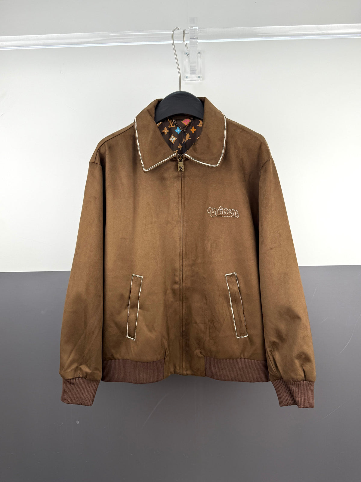LV x Tyler Suede Zip up Bomber Jacket