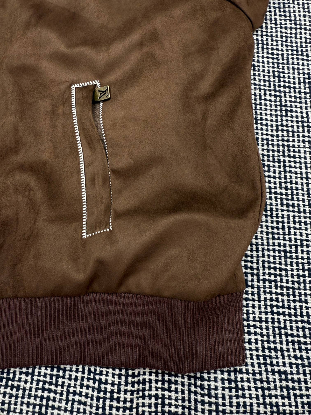 LV x Tyler Suede Zip up Bomber Jacket