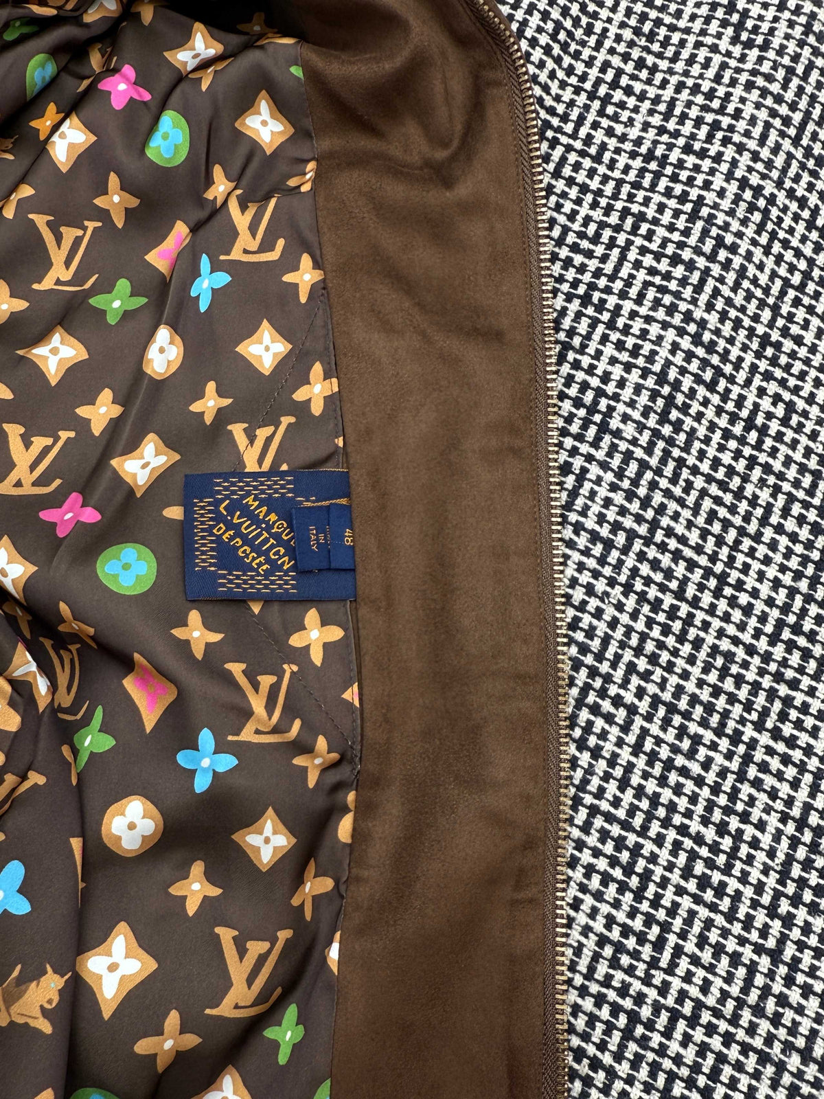 LV x Tyler Suede Zip up Bomber Jacket
