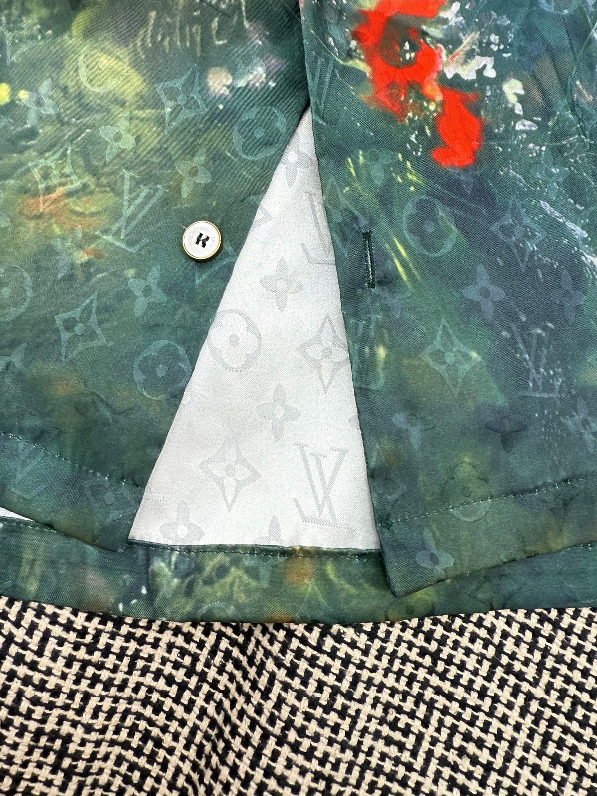 LV Watercolor Jungle Print Short Sleeve Shirt