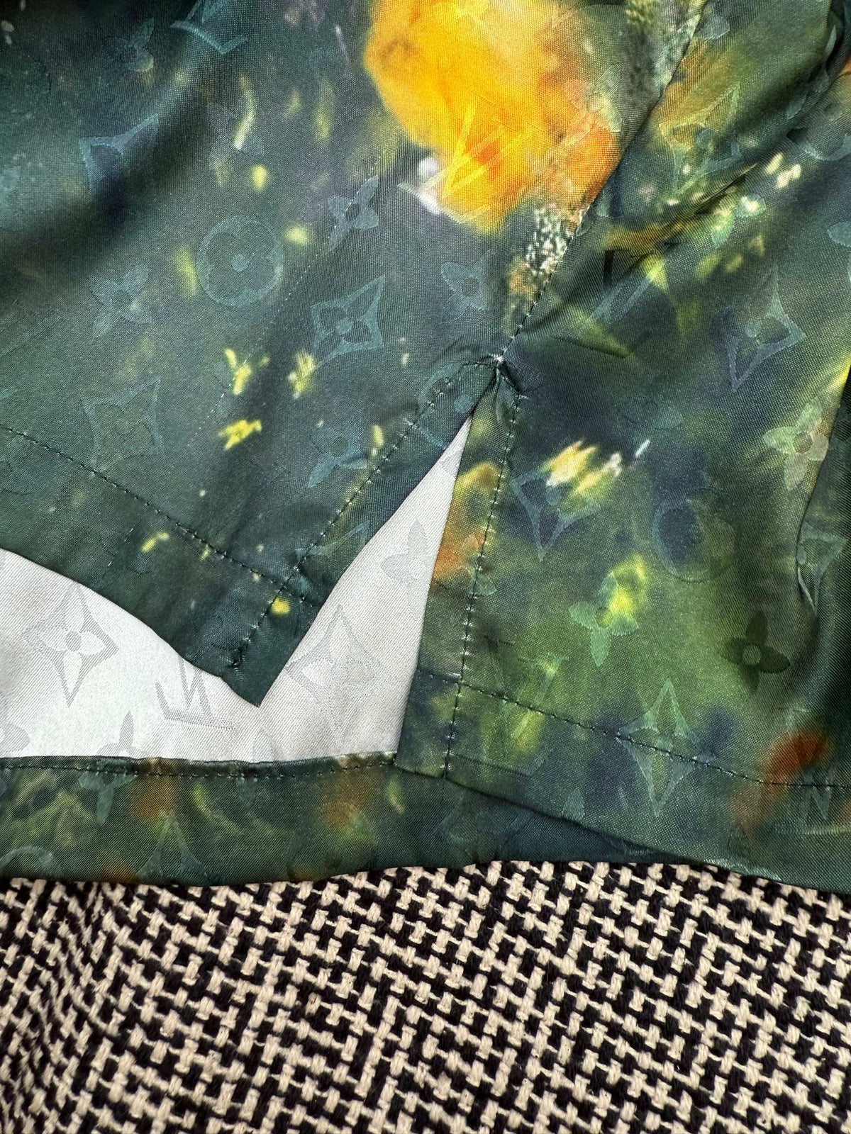 LV Watercolor Jungle Print Short Sleeve Shirt