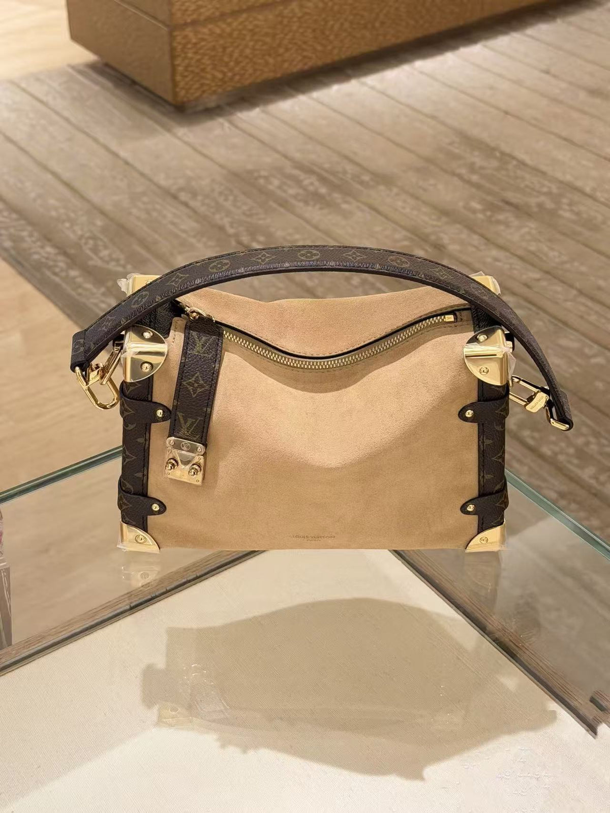 LV Almond Velvet Handbag