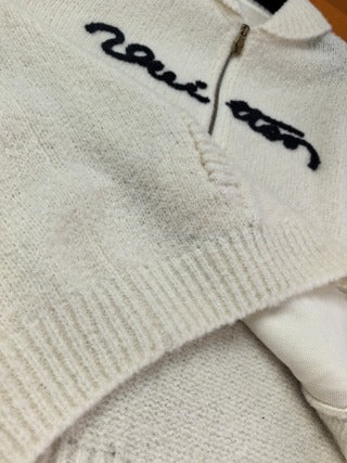 LV Lettered Zip-Up Cardigan Women's