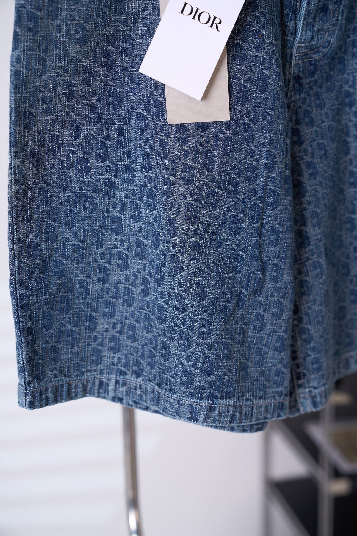 Dior Oblique Jacquard Monogram Denim Shorts