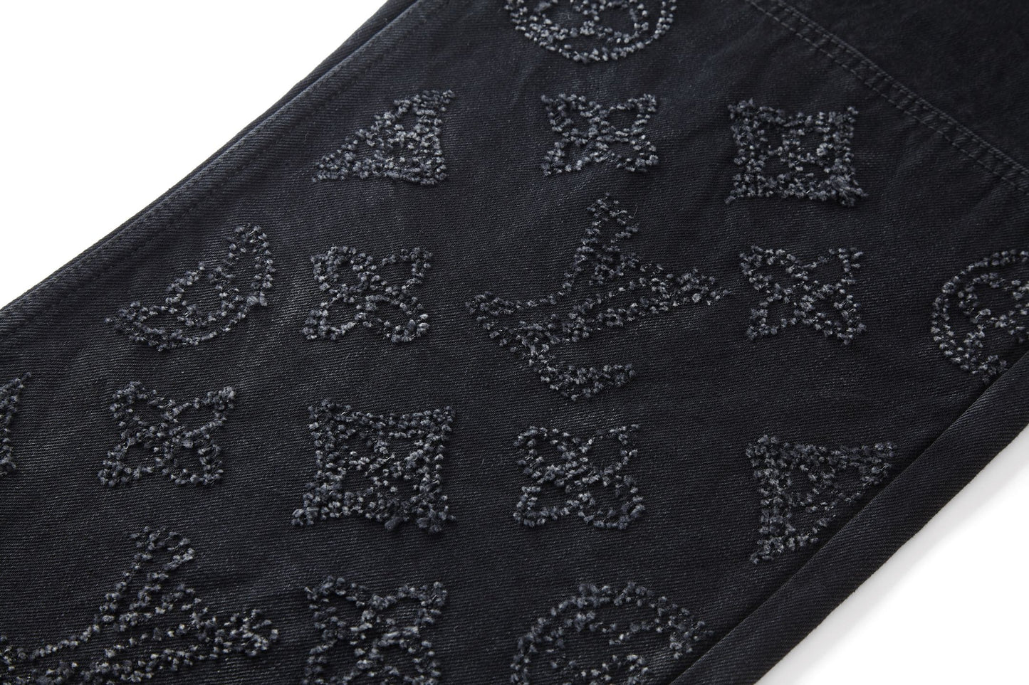 LV Ripped and Distressed Denim Pants
