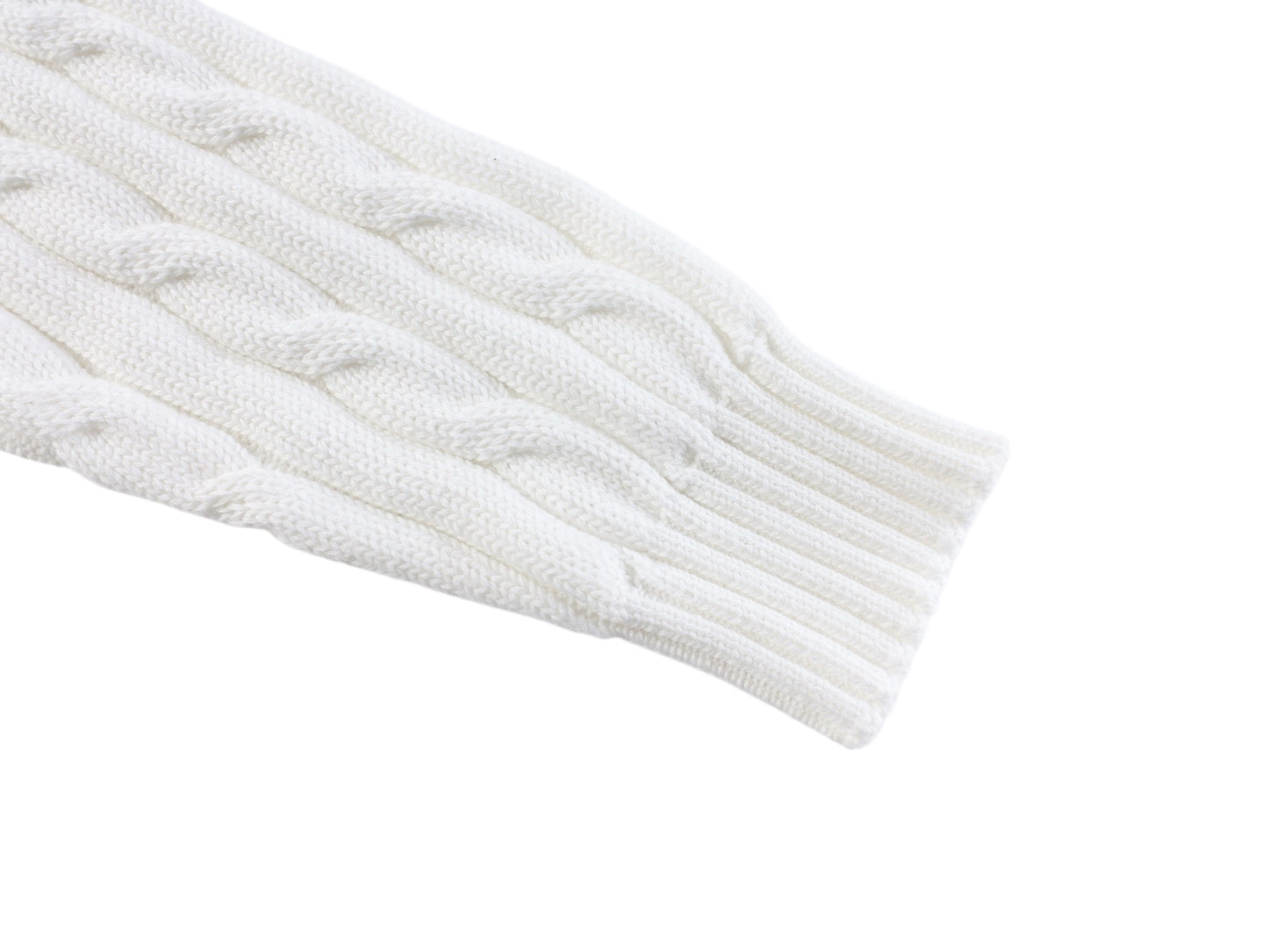 Prada Embroidered Cable Knit Sweater