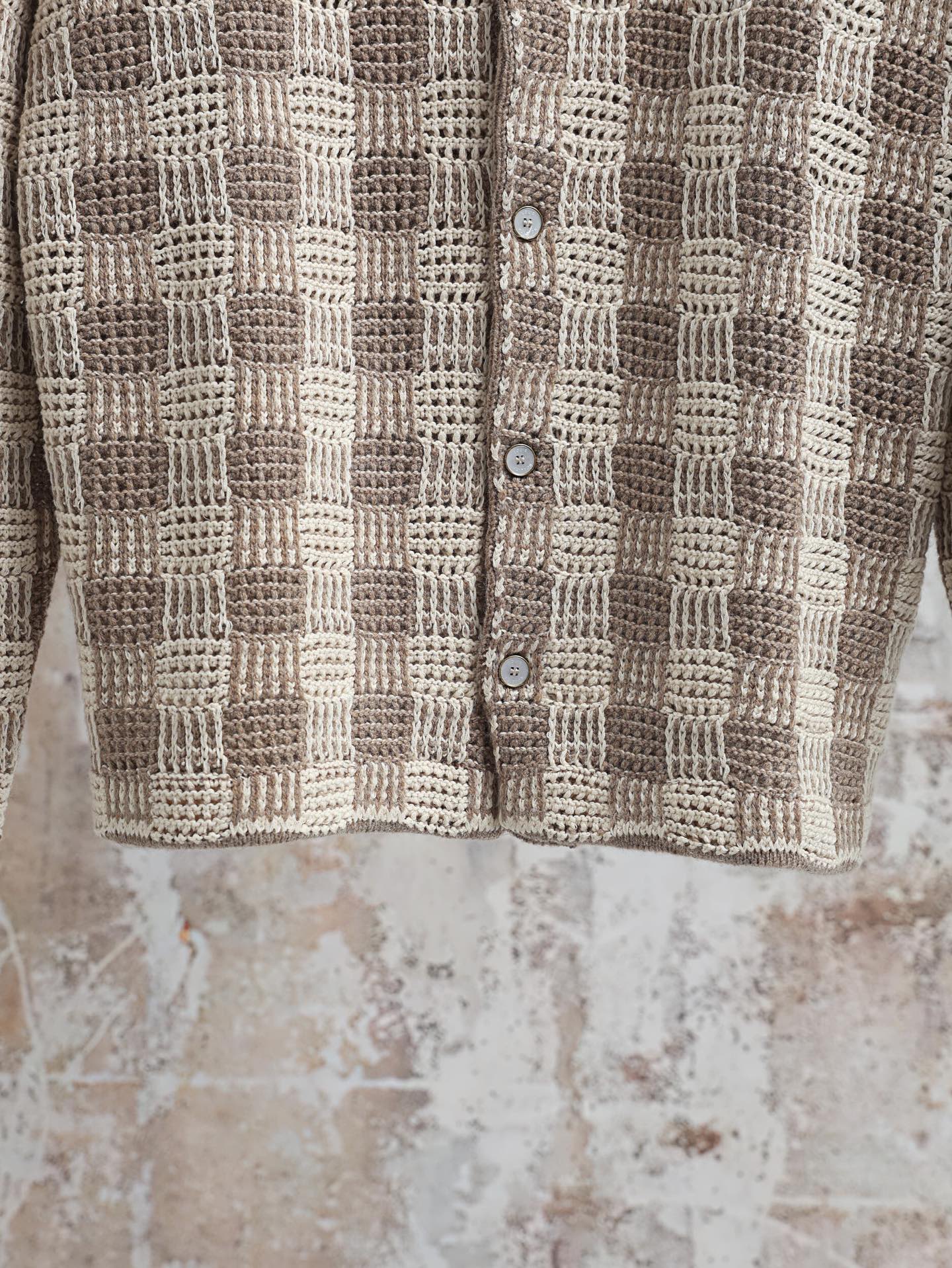 LV Tweed Jacquard Button-down Sweater