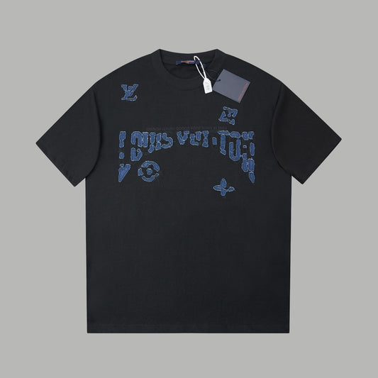 LV Denim Patchwork T-Shirt