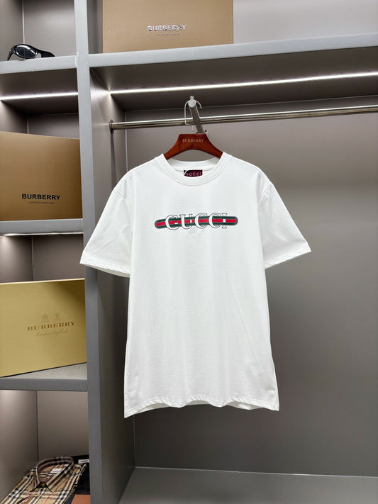 Gucci Ribbon Print Cotton T-Shirt