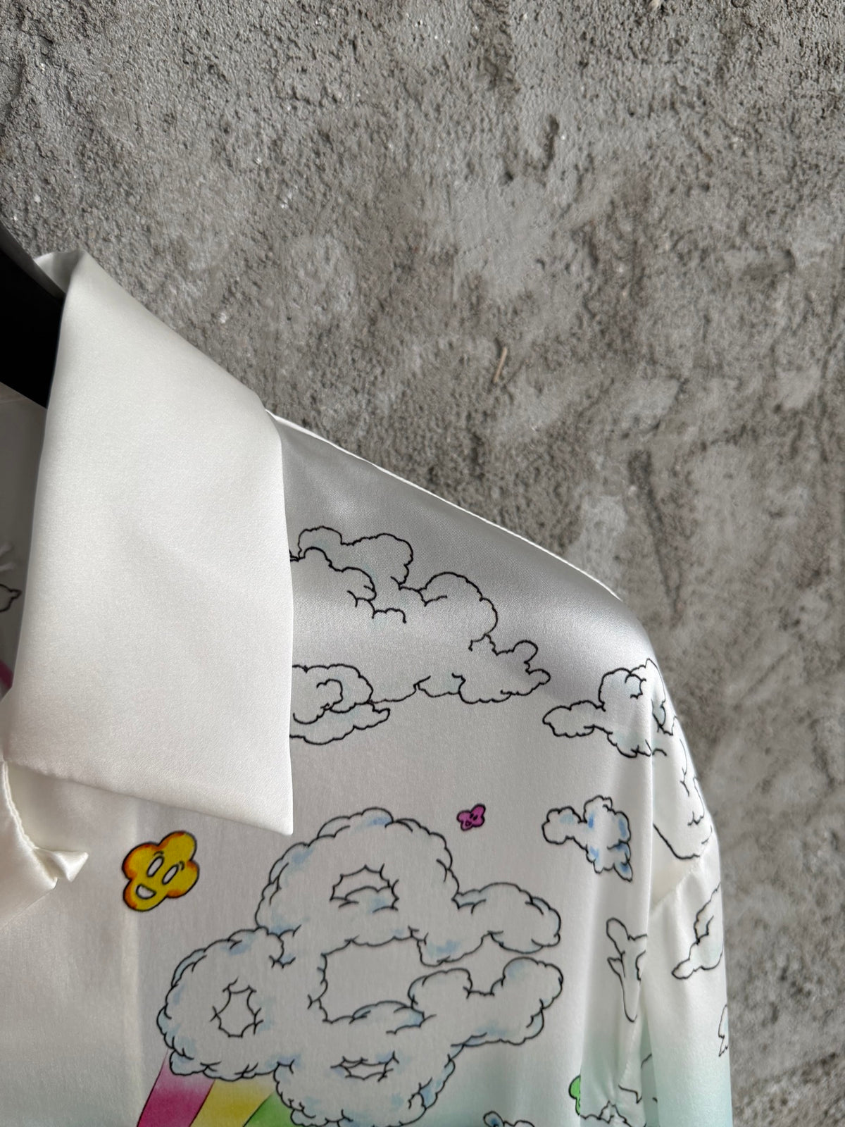 Casablanca Jacquard Silk Long-Sleeved Shirt