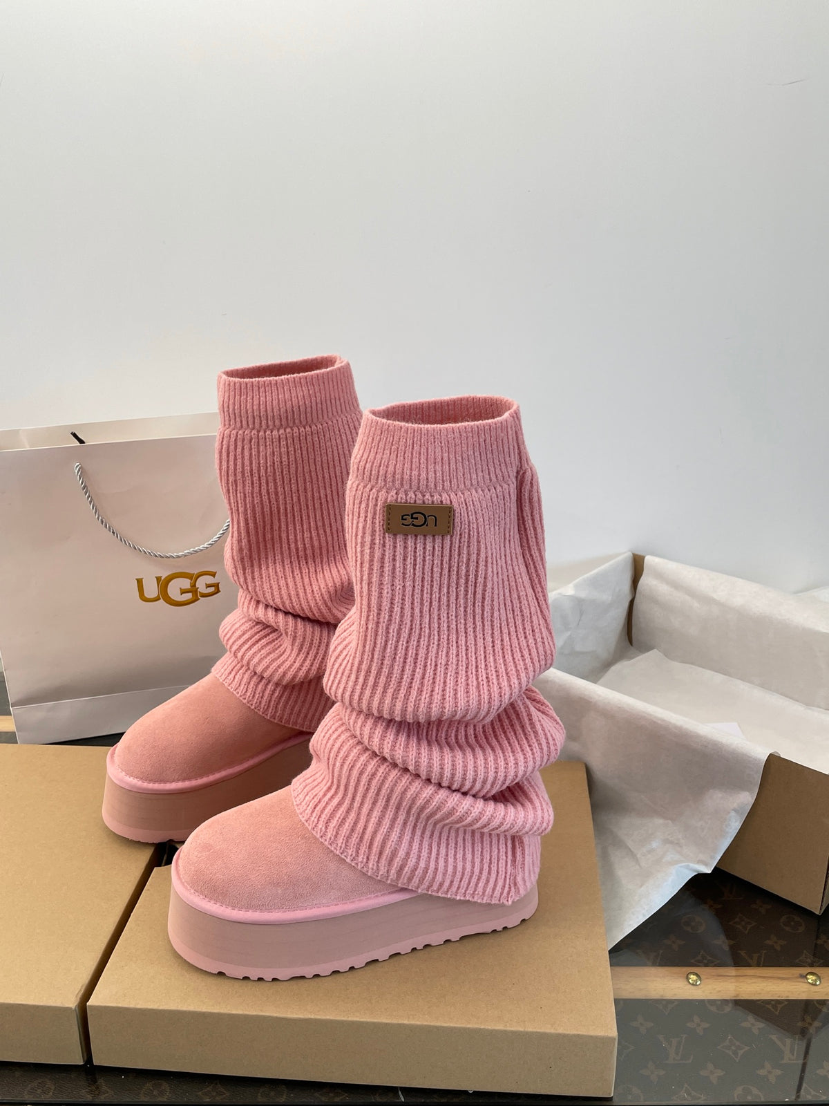 UGG Mini DeepFur Sock Boots