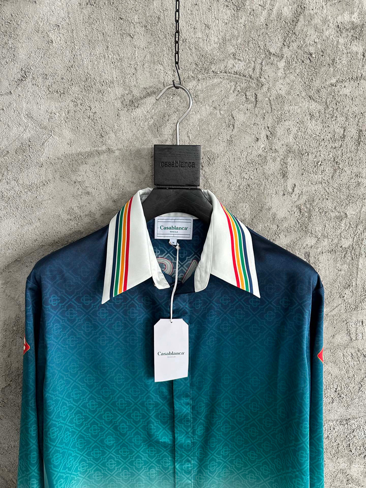 Casablanca Jacquard Silk Long-Sleeved Shirt