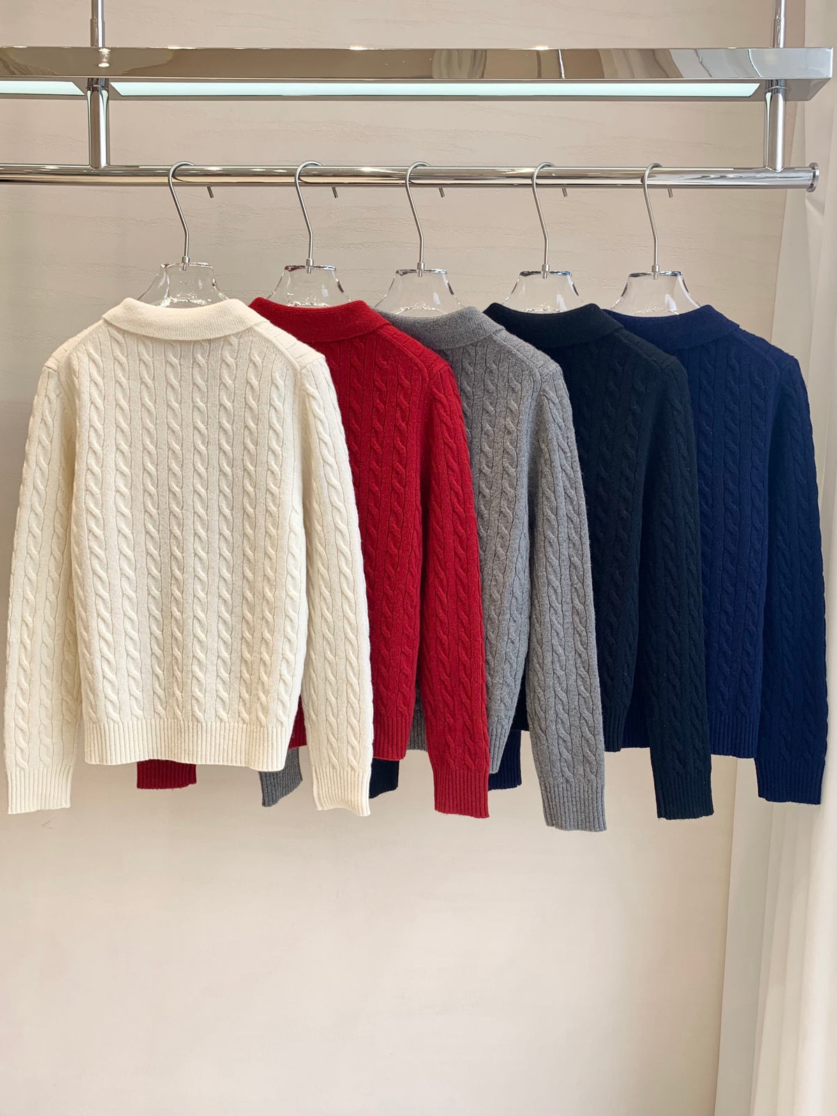 Ralph Lauren Cable Knit Sweater W Collar Women's