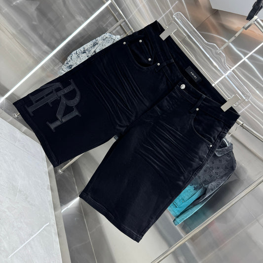 Amiri Letter Embroidered Denim Shirts