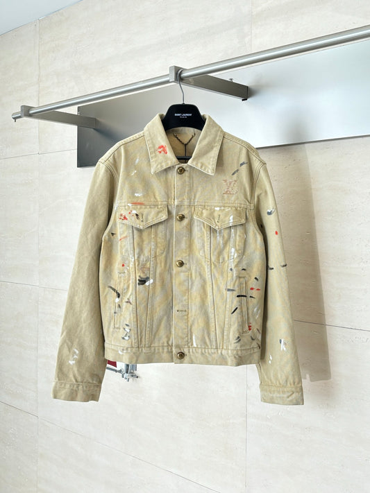 LV Distressed Workwear Denim Jacket