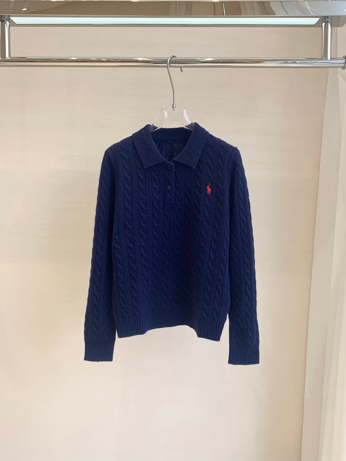 Ralph Lauren Cable Knit Sweater W Collar Women's