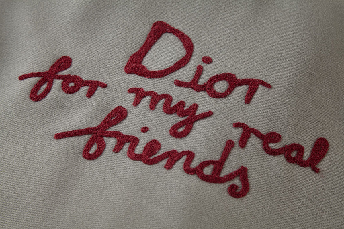Dior Suede Leather Embroidered Baseball Jacket