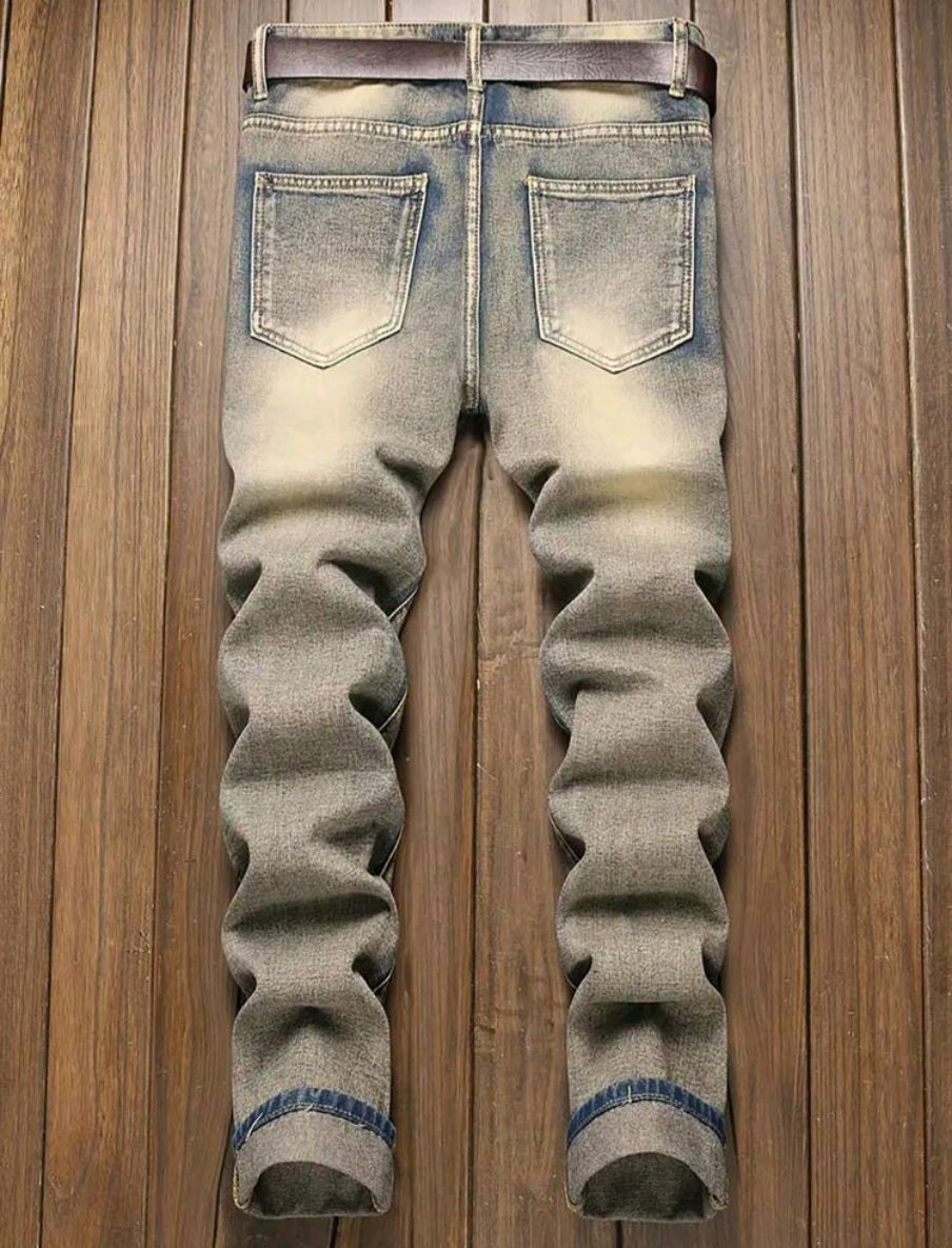 Distressed Blue Jeans for Men