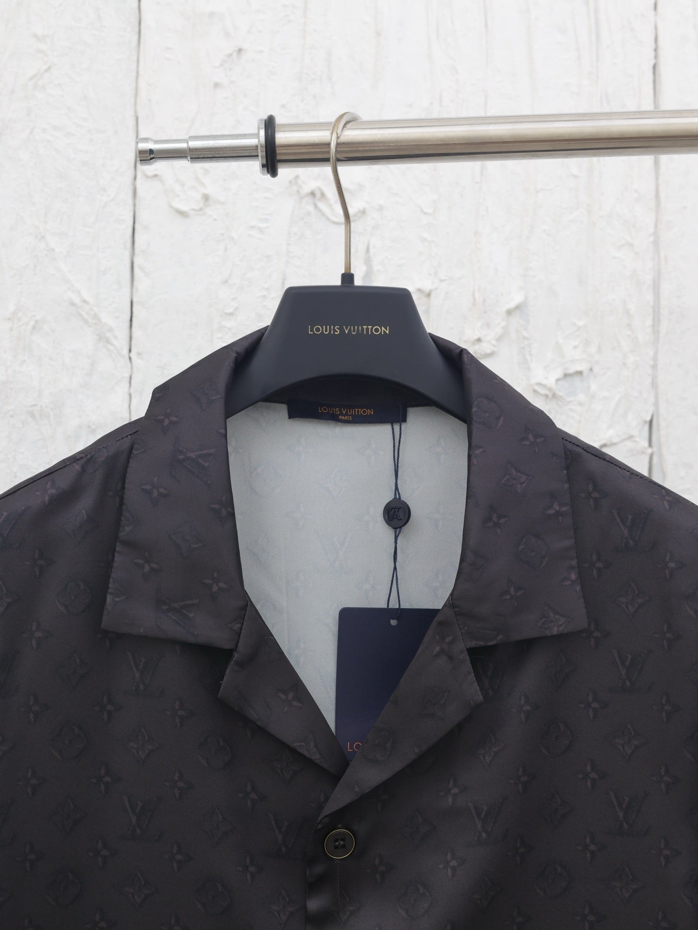 1v*/ Louis Jacquard Collar Short-Sleeve Shirt