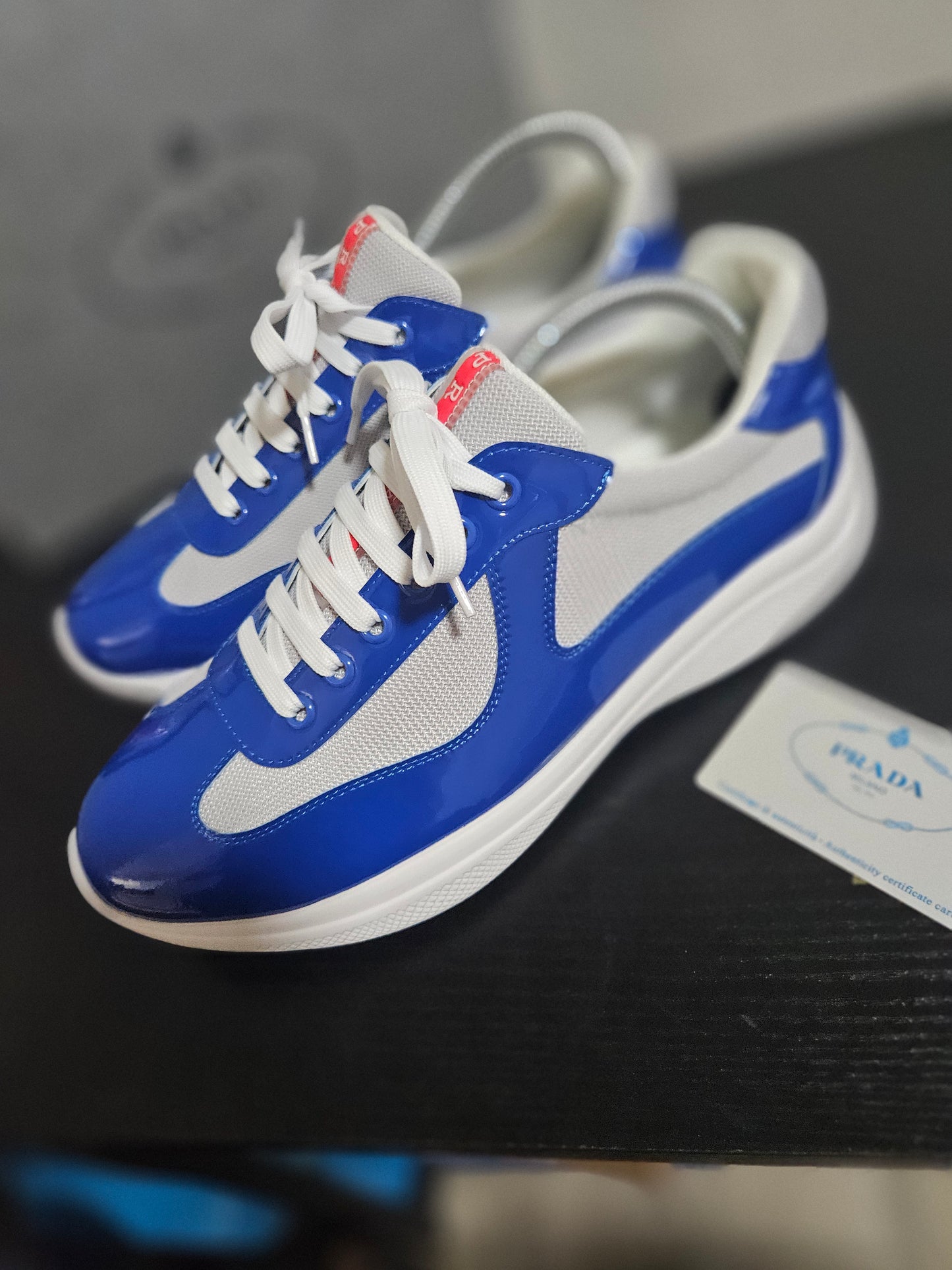 Pradas American Cup Patent Leather