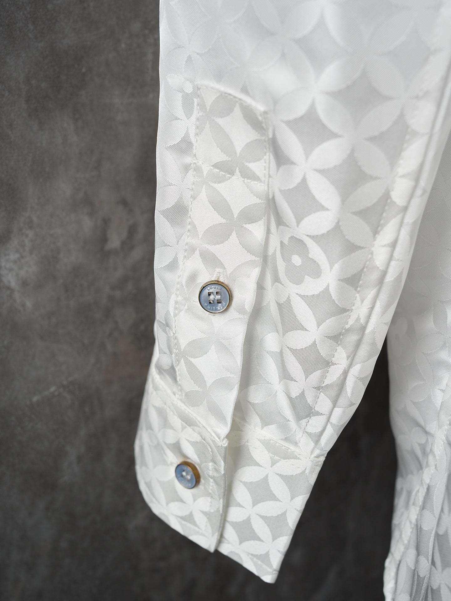 1V Nigo Collaboration Series Four-Leaf Clover Jacquard Kimono-Style Long-Sleeved Shirt