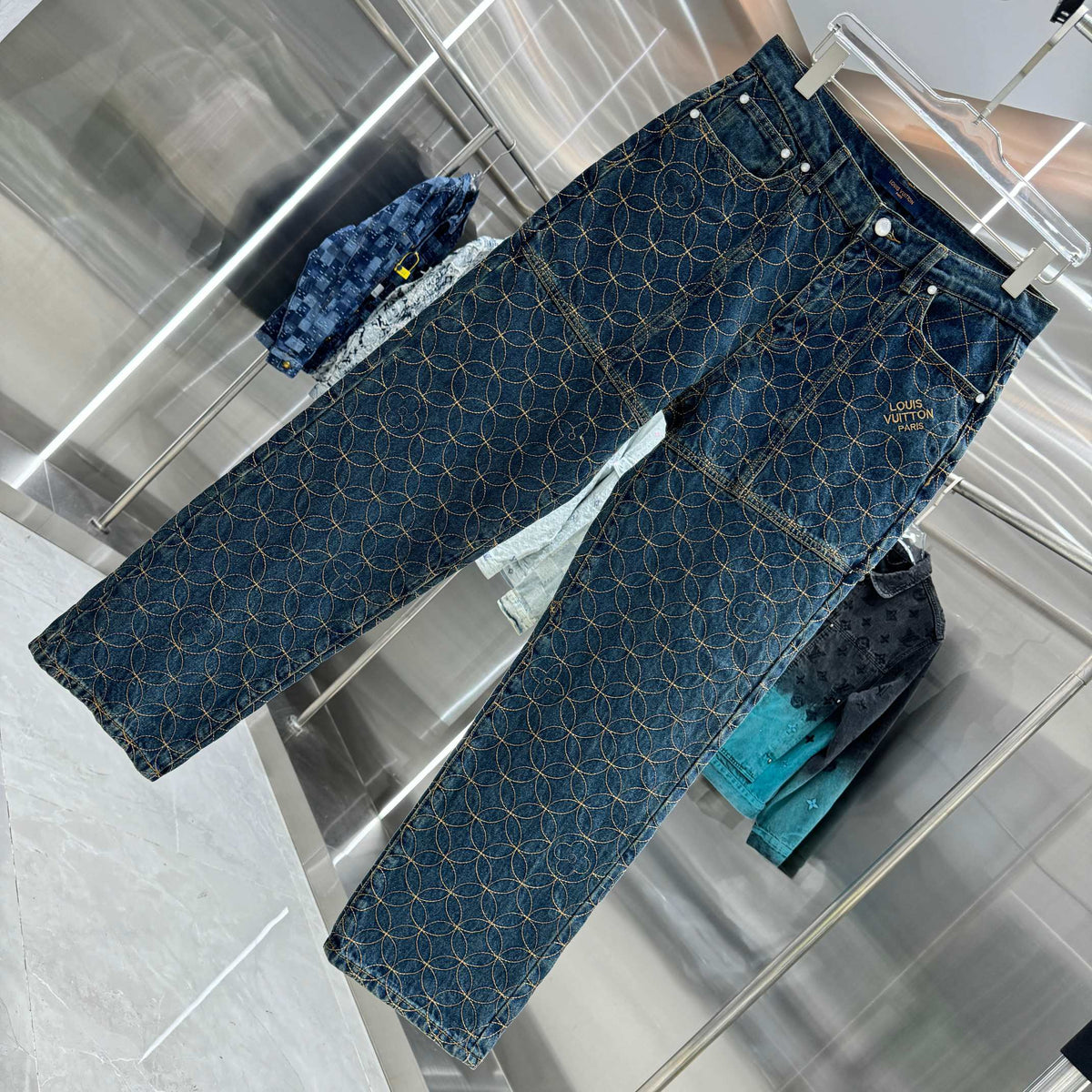 LV Celebrity Winter Runway Jeans