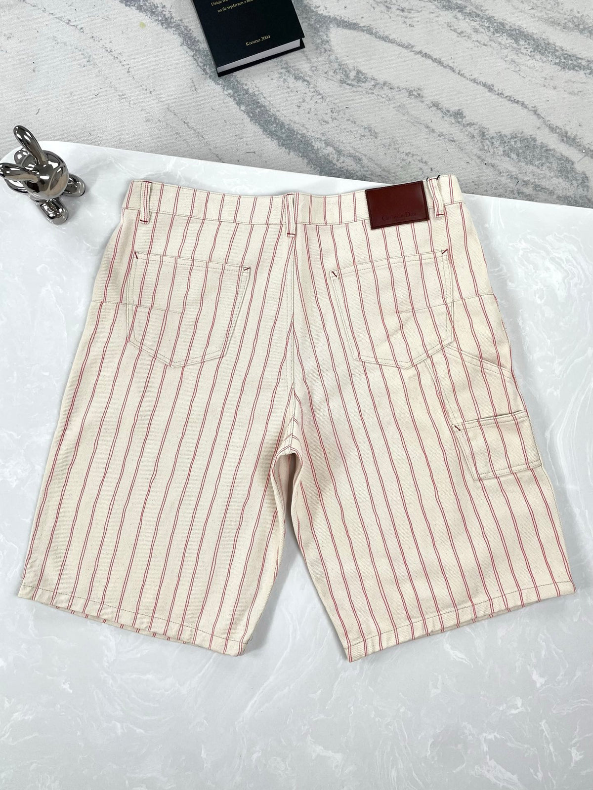 Dior Embroidered Striped Shorts