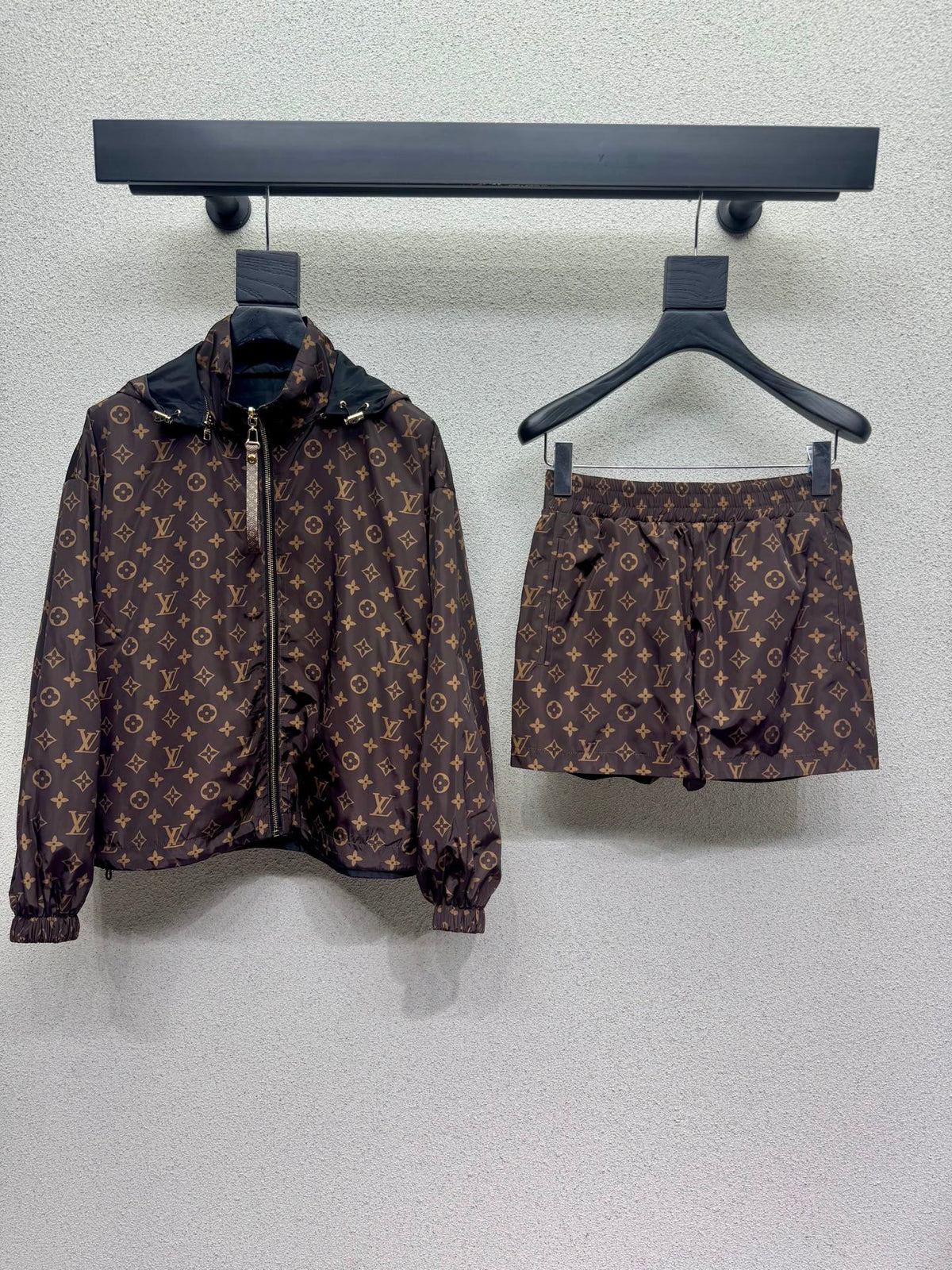 LV Monogram Reversible Hooded Jacket Set -Women's