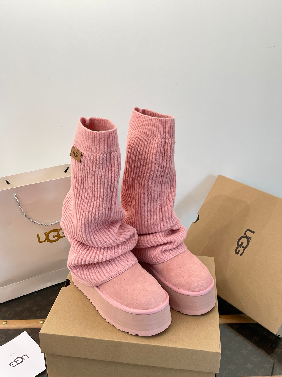 UGG Mini DeepFur Sock Boots