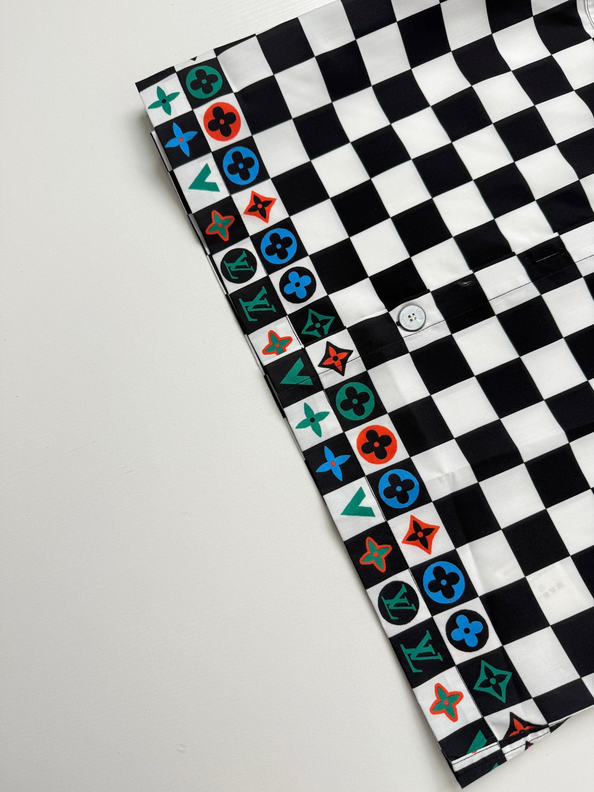 LV Checkered Short-Sleeve Shirt