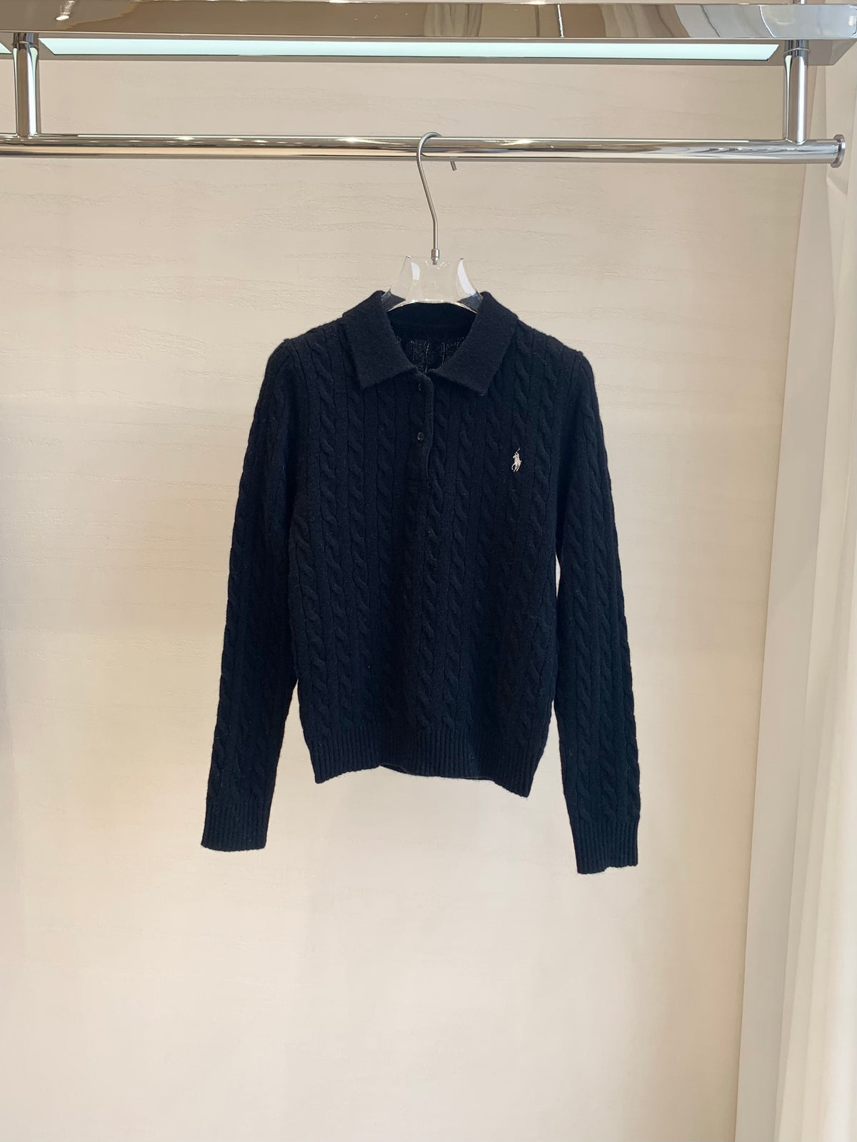 Ralph Lauren Cable Knit Sweater W Collar Women's
