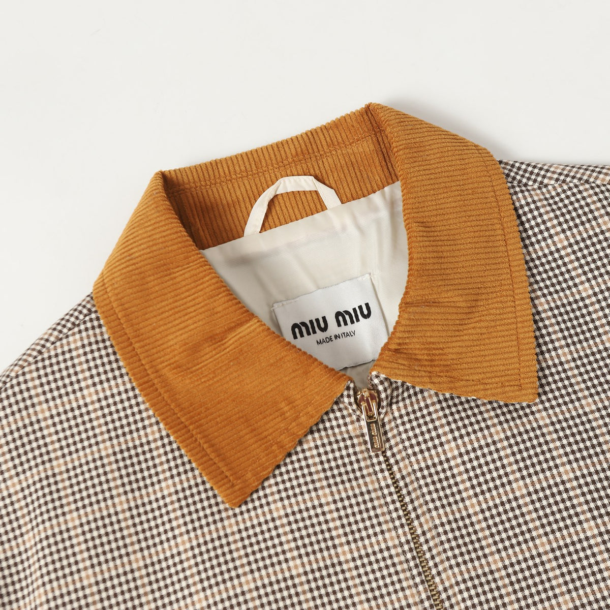 Miu Miu Corduroy Plaid Jacket