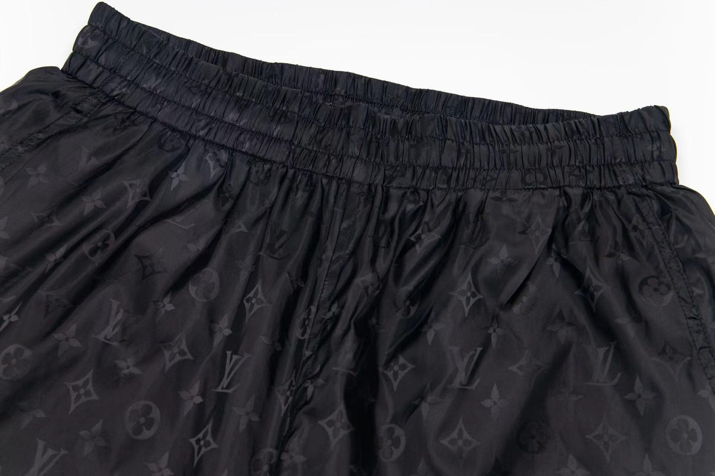 LV jacquard Silk Elastic Drawstring Shorts