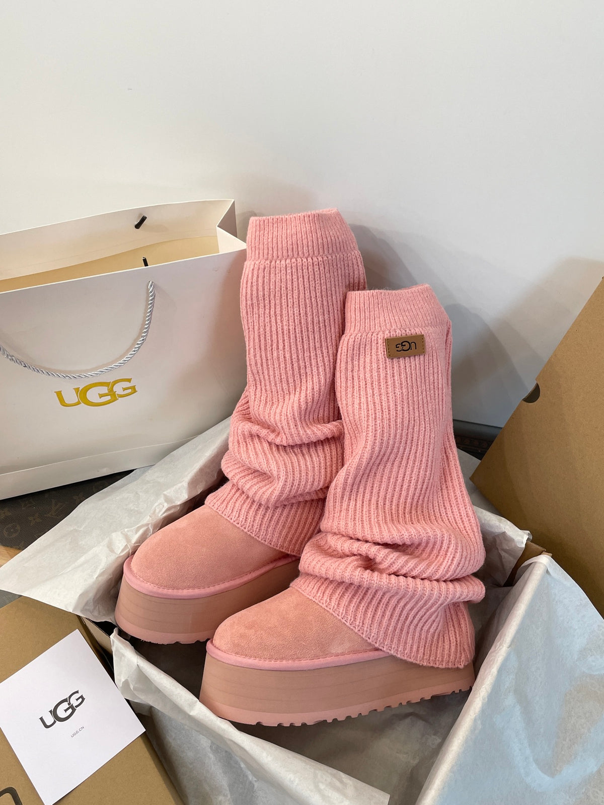 UGG Mini DeepFur Sock Boots