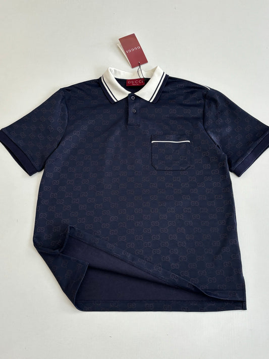 GG Jacquard Short-Sleeve Polo