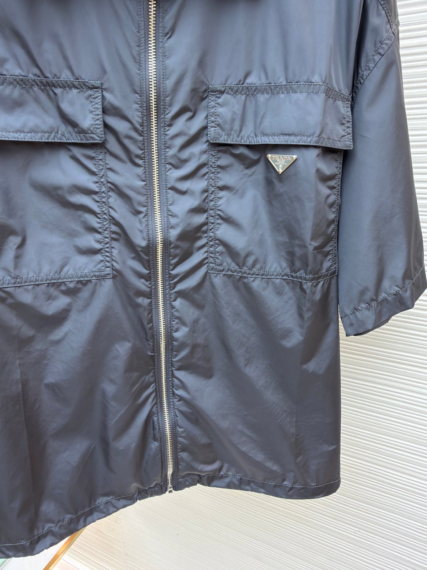 Prada Nylon Collar Shirt