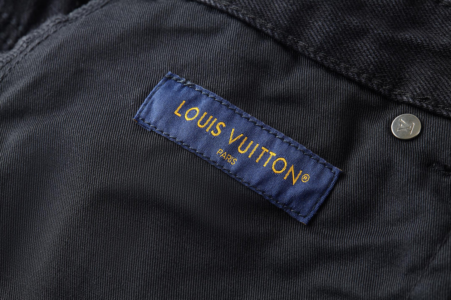 LV Ripped and Distressed Denim Pants