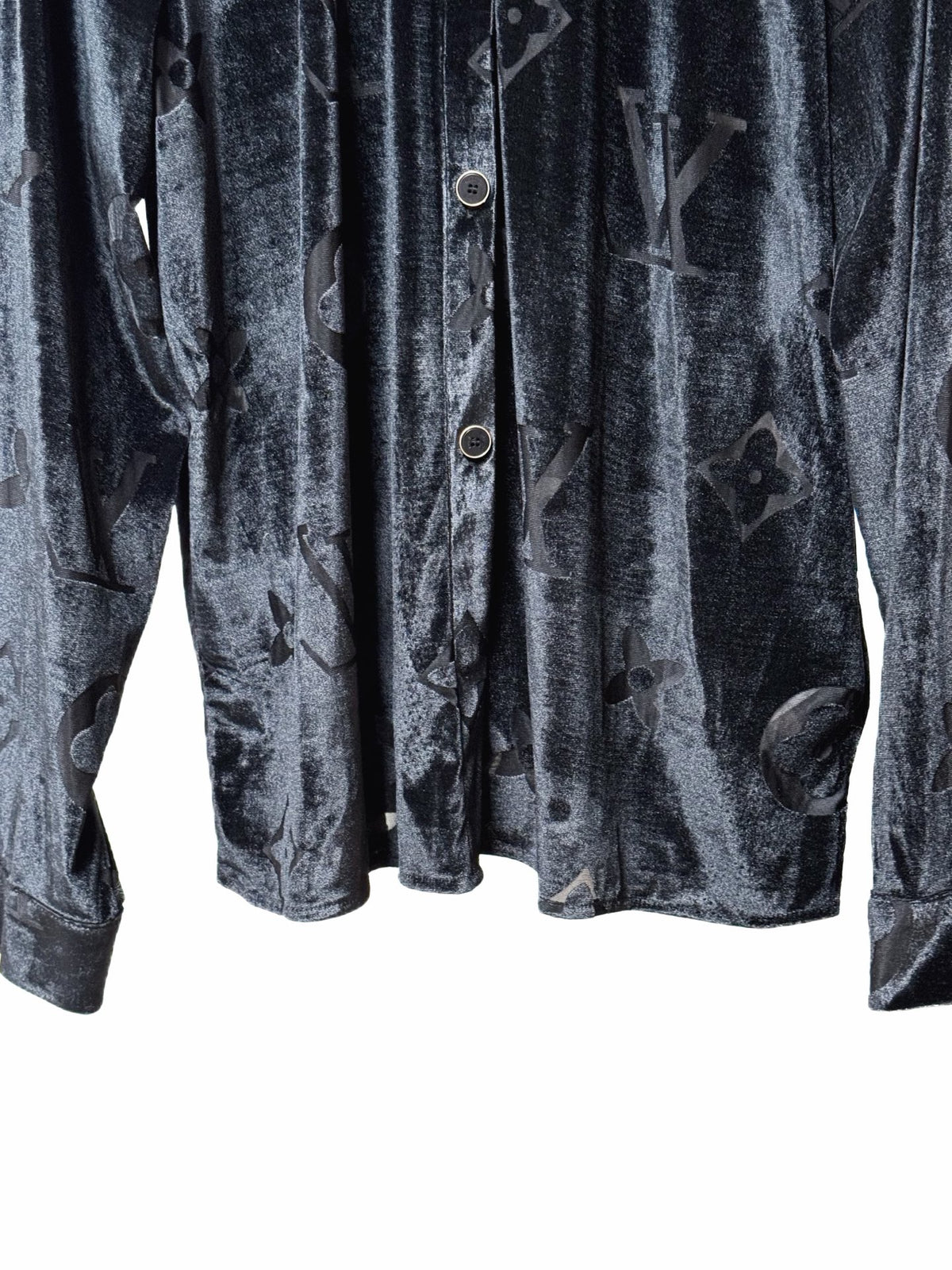 LV All-Over Velvet Long-Sleeved Shirt