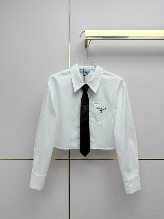 Prada Women's long sleeve shirt with Tie