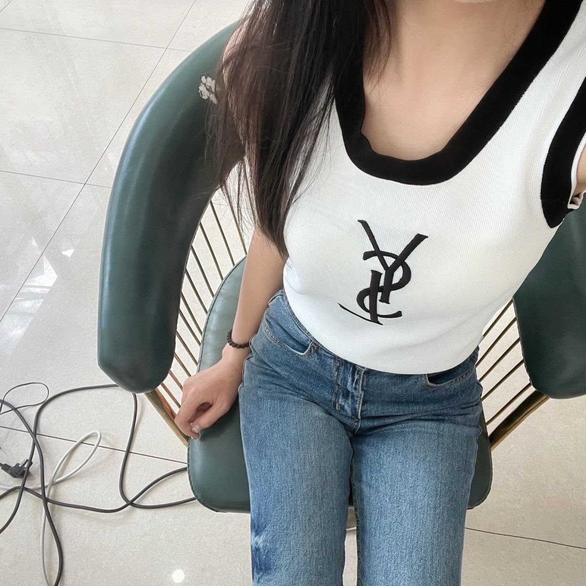 YSL Knit Sleeveless Shirt- Women's