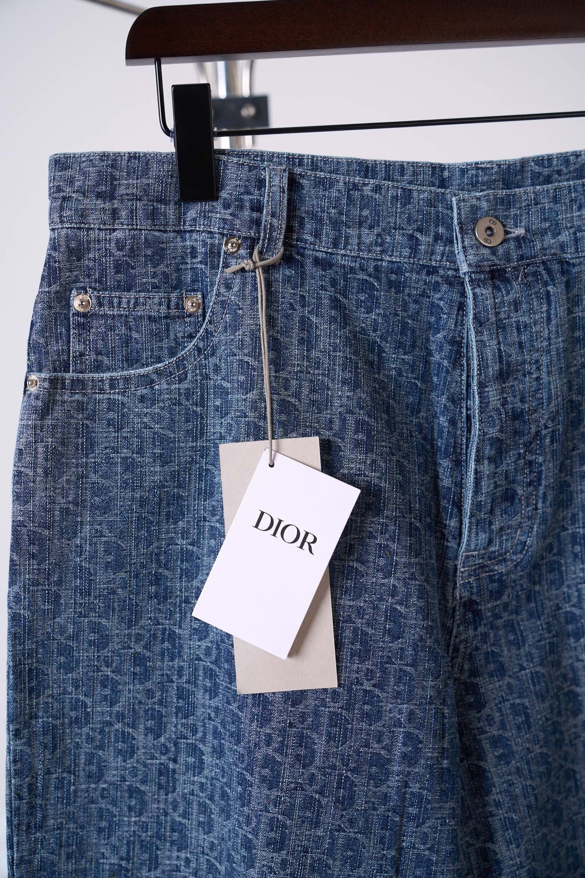 Dior Oblique Jacquard Monogram Denim Shorts