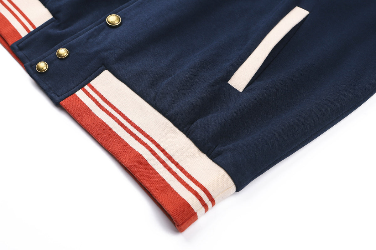 LV Embroidered Baseball Jacket